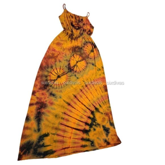 𝅺TIE Dye Spaghetti Strap Maxi One Size - Picture 12 of 13